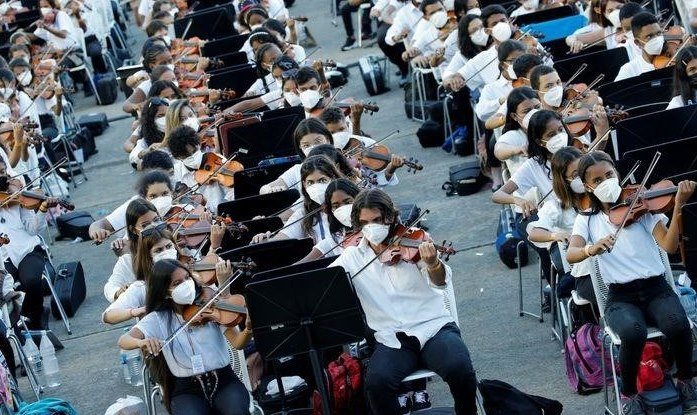 Venezuela hält nach eigenen Angaben den Guinness-Weltrekord für das größte Orchester der Welt